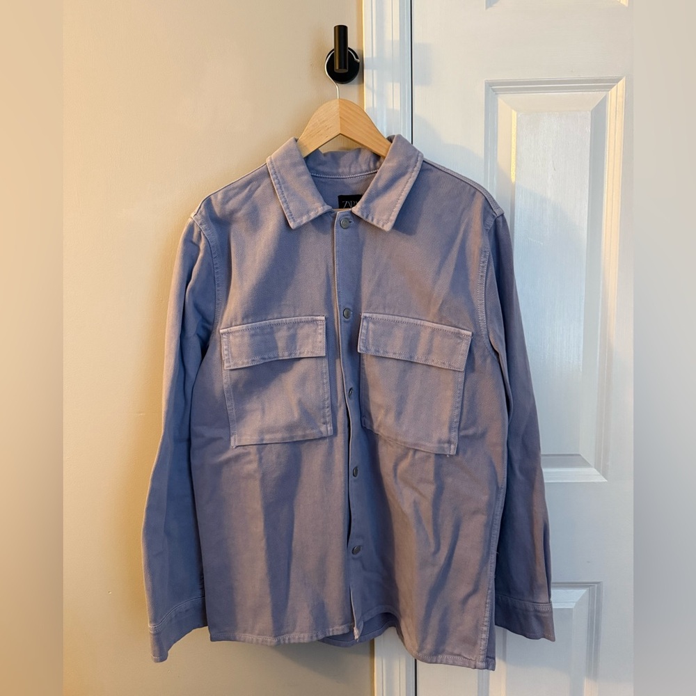 Zara Men’s Purple Shirt Jacket